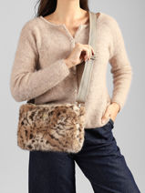 Sac Bandouli�re Doudou Le voyage en panier Beige doudou AHP314-vue-porte