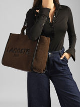 Sac Port� �paule Heritage Lacoste Marron heritage NF5117HX-vue-porte