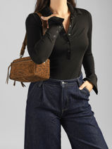 Sac Bandouli�re Vintage Mila louise Marron vintage 3920PA1-vue-porte