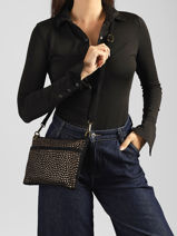 Shoulder Bag Studs Mandoline Black studs 6735-vue-porte