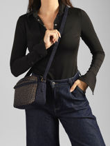 Shoulder Bag Studs Mandoline Blue studs 6734-vue-porte