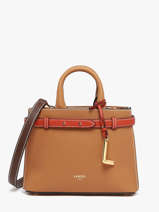 Sac Port� Main S Faubourg Cuir Lancel Marron faubourg A13547