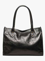 16C-00BCOS31 BASILIC PEPPER sac porté épaule Cow shiny cuir