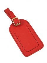 Luggage Tag Petit prix cuir Red basic 00000056-vue-porte