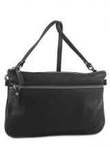 Sac Bandouli�re Vicky Cuir Nat et nin Noir vintage VICKY