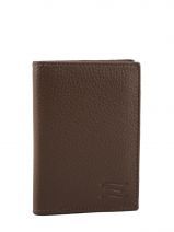 Card Holder Leather Crinkles Brown caviar 14016