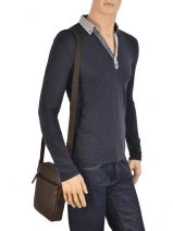 Crossbody Bag Lancaster Brown soft vintage homme 14-vue-porte