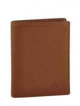 Wallet Leather Yves renard Brown foulonne 23419