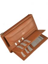 Portefeuille Cuir Crinkles Marron caviar 14104-vue-porte