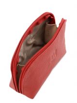 Purse Leather Hexagona Red confort 467389-vue-porte