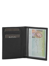 Wallet Leather Katana Black marina AW05862-vue-porte