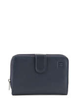 Wallet Leather Hexagona Blue confort 461063