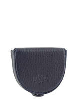 Coin Purse Foulonne Leather Yves renard Blue foulonne 23816