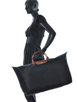 Longchamp Le pliage original Travel bag Black-vue-porte