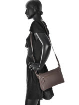 Shoulder Bag Confort Leather Hexagona Brown confort 464778-vue-porte