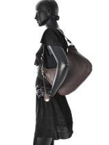 Hobo Bag Confort Leather Hexagona Orange confort 464779-vue-porte