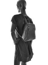 Backpack Leather Hexagona Black confort 464783-vue-porte