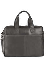 1 Compartment  Business Bag  With 15" Laptop Sleeve Burkely Black vintage 797022