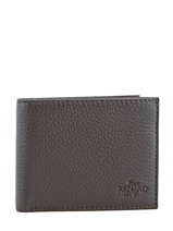 Wallet Leather Yves renard Brown foulonne 2307