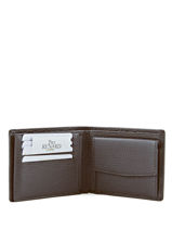 Wallet Foulonne Leather Yves renard Brown foulonne 2377-vue-porte