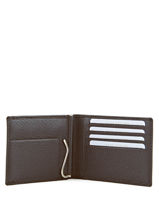 Wallet Leather Yves renard Brown foulonne 23014-vue-porte