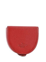 Coin Purse Leather Yves renard Red foulonne 23816
