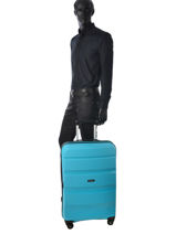 Hardside Luggage Bon Air American tourister Blue bon air 85A002-vue-porte