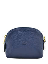 Coin Purse Leather Yves renard Blue foulonne 29365