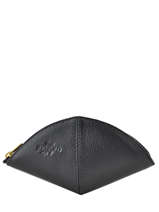Coin Purse Foulonne Leather Yves renard Black foulonne 29367