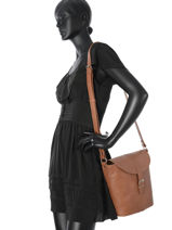 Crossbody Bag Vintage Leather Paul marius Brown vintage AUTHEN-M-vue-porte