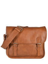 Medium Leather La Sacoche Crossbody Bag Paul marius Brown vintage M