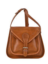 Crossbody Bag Vintage Leather Paul marius Beige vintage BESACE