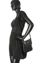 Shoulder Bag Smooth Leather Lancaster Black smooth 9-vue-porte