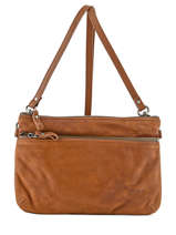 Sac Bandoulire Vicky Cuir Nat et nin Marron vintage VICKY
