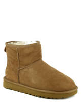 Classic Mini Ii Boots In Leather Ugg Brown women 1016222