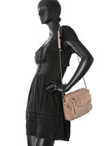 Sac Bandouli�re Naina Cuir Pieces Beige naina 17087872-vue-porte