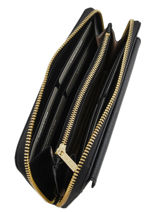 Continental Wallet Leather Lancaster Black saffiano signature 4-vue-porte