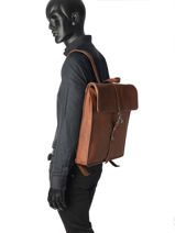 Backpack Burkely Brown antique avery 536656-vue-porte