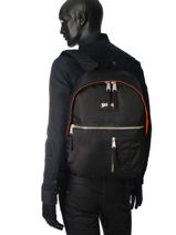Backpack 1 Compartment Schott Black army 18-62701-vue-porte