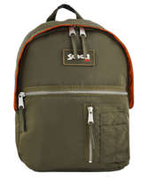 Backpack 1 Compartment Schott Brown army 62042