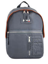 Backpack 1 Compartment Schott Gray army 18-62708