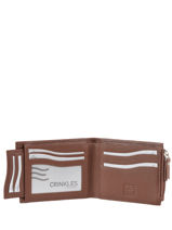 Wallet Leather Crinkles Brown caviar 14260-vue-porte