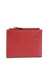 Leather Caviar Zip Wallet Crinkles Red caviar 14269