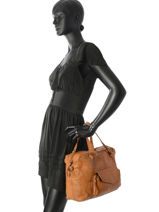 Shopper Fatima Leather Pieces Brown fatima 17090746-vue-porte