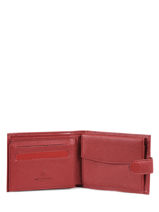 Wallet Leather Hexagona Red confort 461050-vue-porte