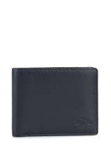 Wallet Leather Yves renard Blue foulonne 2374