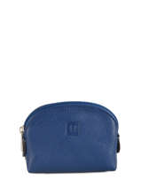 Leather Coin Purse Confort Hexagona Blue confort 460597