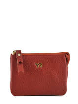 Purse Leather Yves renard Red foulonne 29360