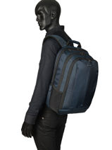 Backpack With 17" Laptop Sleeve Samsonite Blue guardit 2.0 CM5007-vue-porte