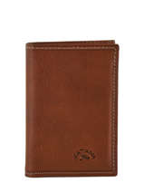Card Holder Leather Katana Brown tampon 253038